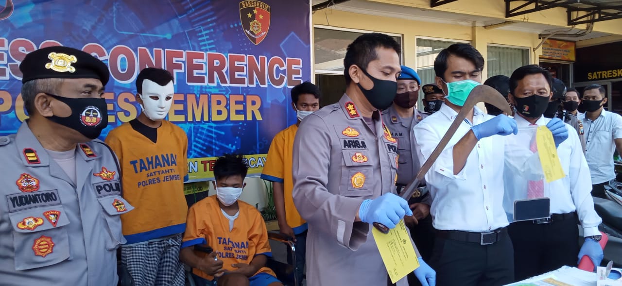 Polres Jember Tangkap Komplotan Begal Sadis 15 TKP