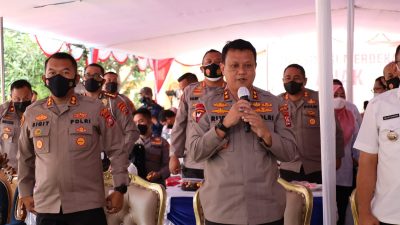 Kapolda Banten Irjen Prof Rudy Heryanto Ikuti Video Conference Vaksinasi Serentak yang Dipimpin Kapolri Jenderal Listyo Sigit Prabowo