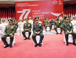 Mabes TNI Ikuti Upacara Penurunan Bendera Merah Putih Secara Virtual