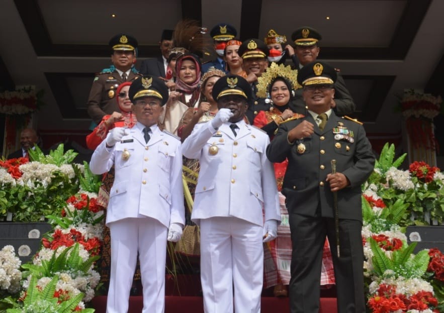 Komandan Korem 174/ATW Merauke Hadiri Detik Detik Proklamasi Kemerdekaan RI Ke-77