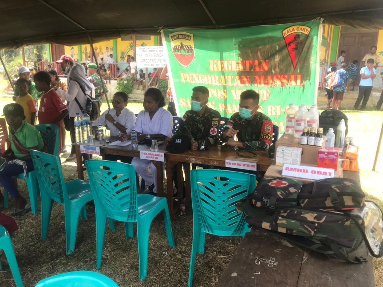 “Untuk Mu Papua Ku” Satgas Yonif 126/KC Kembali Gelar Pengobatan Massal Rangkaian HUT RI Ke-77 Tahun Bagi Masyarakat Perbatasan Papua