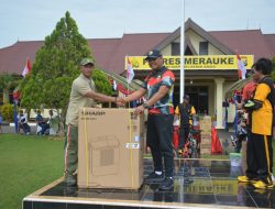 Wujudkan Sinergitas TNI-Polri, Danrem 174/ATW Merauke Laksanakan Jalan Santai Dan Senam Bersama TNI-Polri