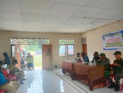 Dukung Program Pemerintah, Satgas Yonif 126/KC Hadiri Rapat Se-Distrik Waris