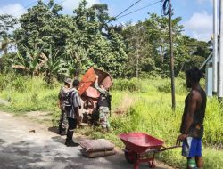 Bantu Renovasi Gereja, Kehadiran Satgas Yonif 126/KC Membawa Kebaikan