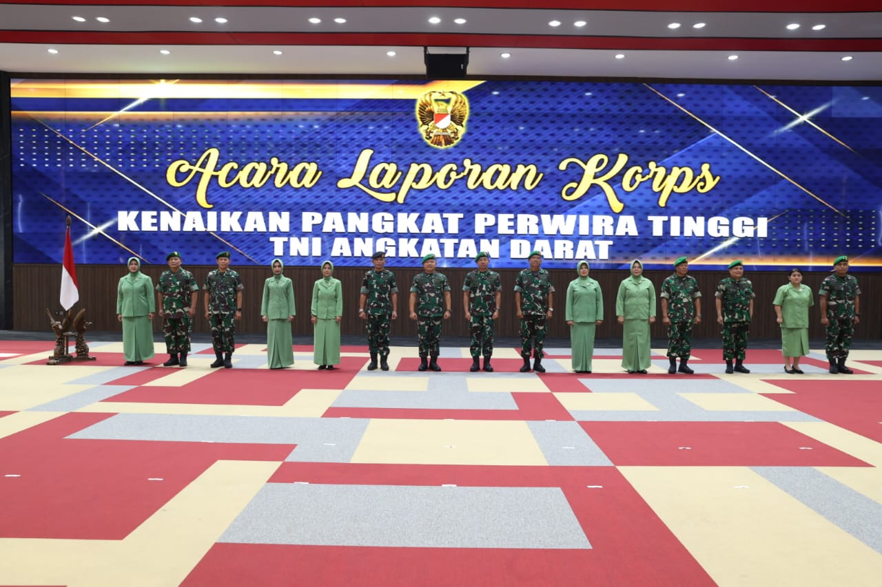 Kasad Pimpin Laporan Korps Kenaikan Pangkat 19 Pati TNI AD