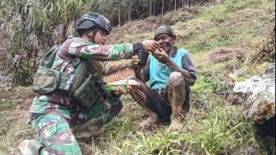 Manunggal Bersama Rakyat, Satgas Yonif Raider 321 Kostrad Olah Lahan Perkebunan Guna Tingkatkan Ekonomi