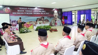 Aster Panglima TNI Buka Kursus Pembina Pramuka Trisaka TNI