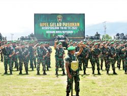 Prajurit Kodam XVIII/ Kasuari Ikuti Apel Kesiapsiagaan Bersama Kasad