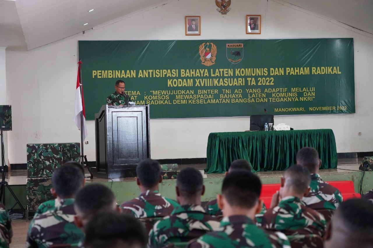 Prajurit Kodam Kasuari Dapat Pencerahan: Waspadai Balatkom dan Paham Radikal