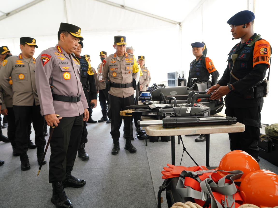 Kapolri Cek Peralatan dan Kesiapan: Semua Tergelar dengan Baik