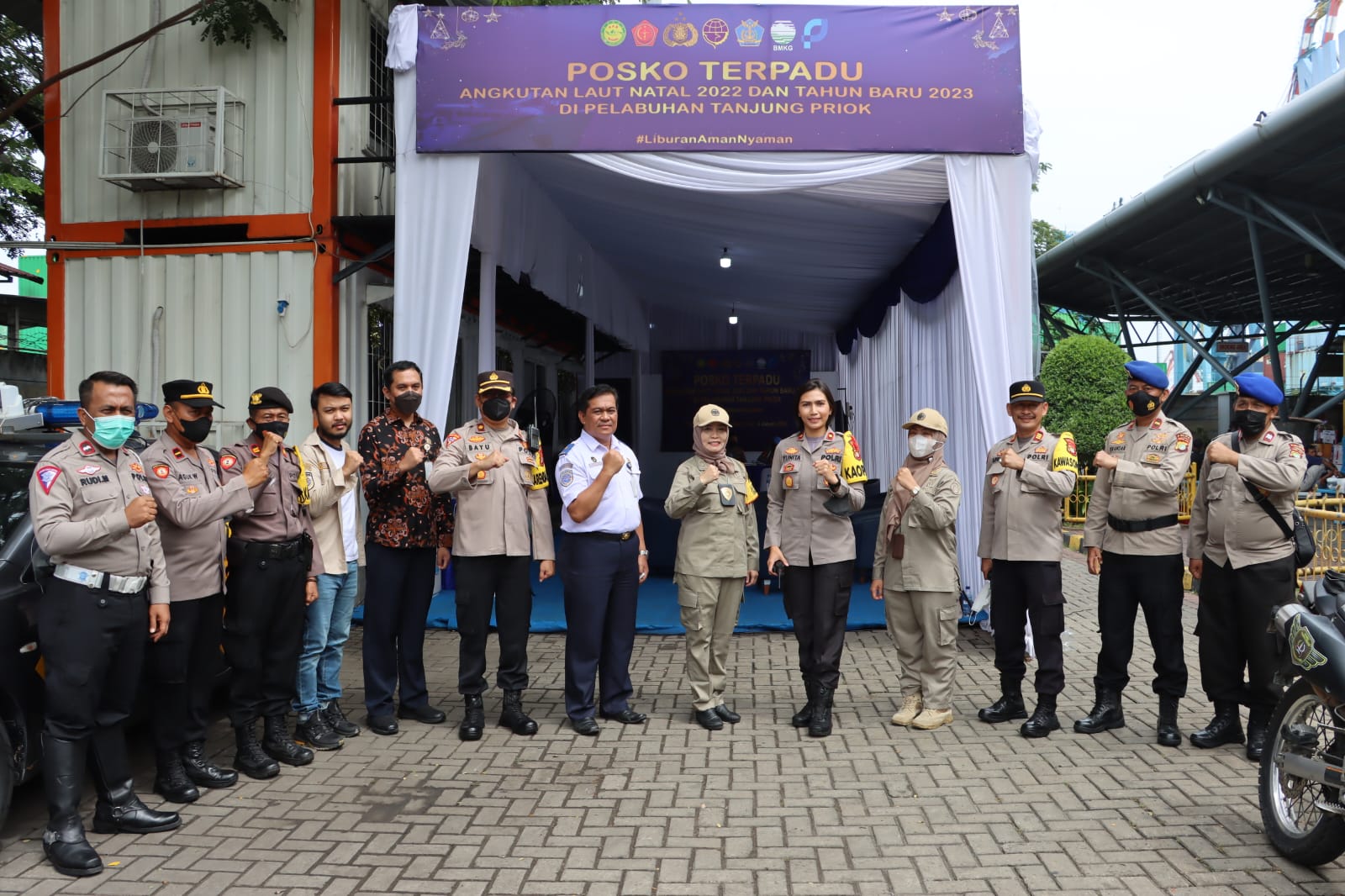 Polres Pelabuhan Tanjung Priok Monitoring Posko Terpadu Persiapan Nataru