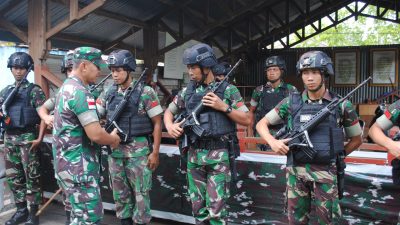 Hadapi Perkembangan Situasi, Danrem 174 Merauke Brigjen TNI Agus Widodo Cek Kesiapan Satgas Yonif 600 di Asmat