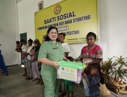 Sambut HUT Ke 59, Dharma Pertiwi Daerah P Gelar Bakti Sosial Beri Bantuan Kepada Anak Penderita Stunting