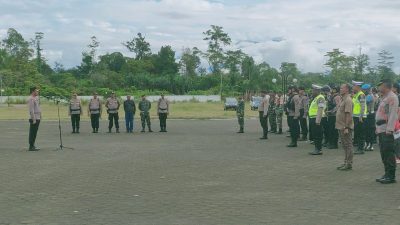 Kodim 1710/Mimika Bersama Polres Mimika Laksanakan Apel Pengamanan May Day