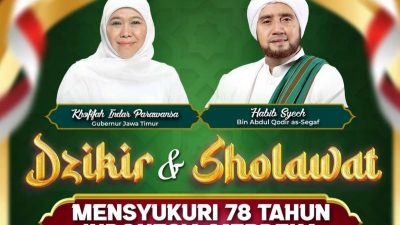 Syukuri Nikmat Kemerdekaan, Khofifah Ajak Masyarakat Dzikir dan Sholawat Bersama Habib Syech