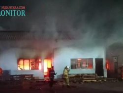 Diduga Korsleting Listrik,  Dua Kamar Mess Perusahaan di Balongsari Terbakar Habis…