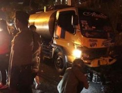 Diduga Rem  Blong Truck Tangki Seruduk Karnaval Pacet