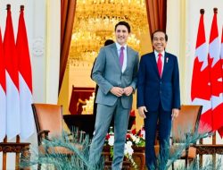 Presiden Jokowi Terima Kunjungan PM Kanada di Istana Merdeka