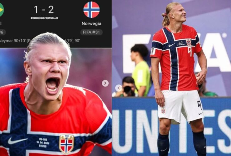 Brazil Keok Ditangan Norwegia, Dua Gol Erling Haaland Antar Norwegia Tembus 8 Besar