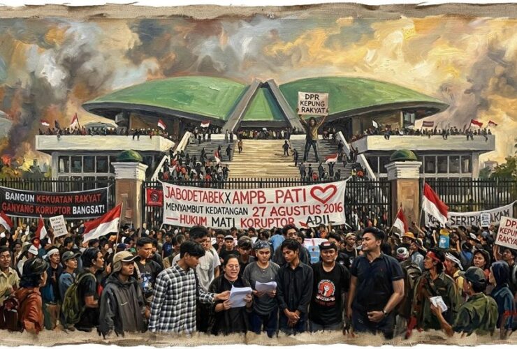 Gelombang Massa Berdatangan di Aksi 27 Agustus Tuntut Sahkan RUU Perampasan Aset dan Hukum Mati Koruptor, Kepung DPR